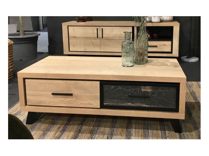 ROXANNE-Table basse bois rectangle fixe