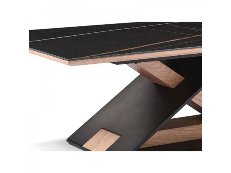 ALLIAGE-Table basse bois et céramique...