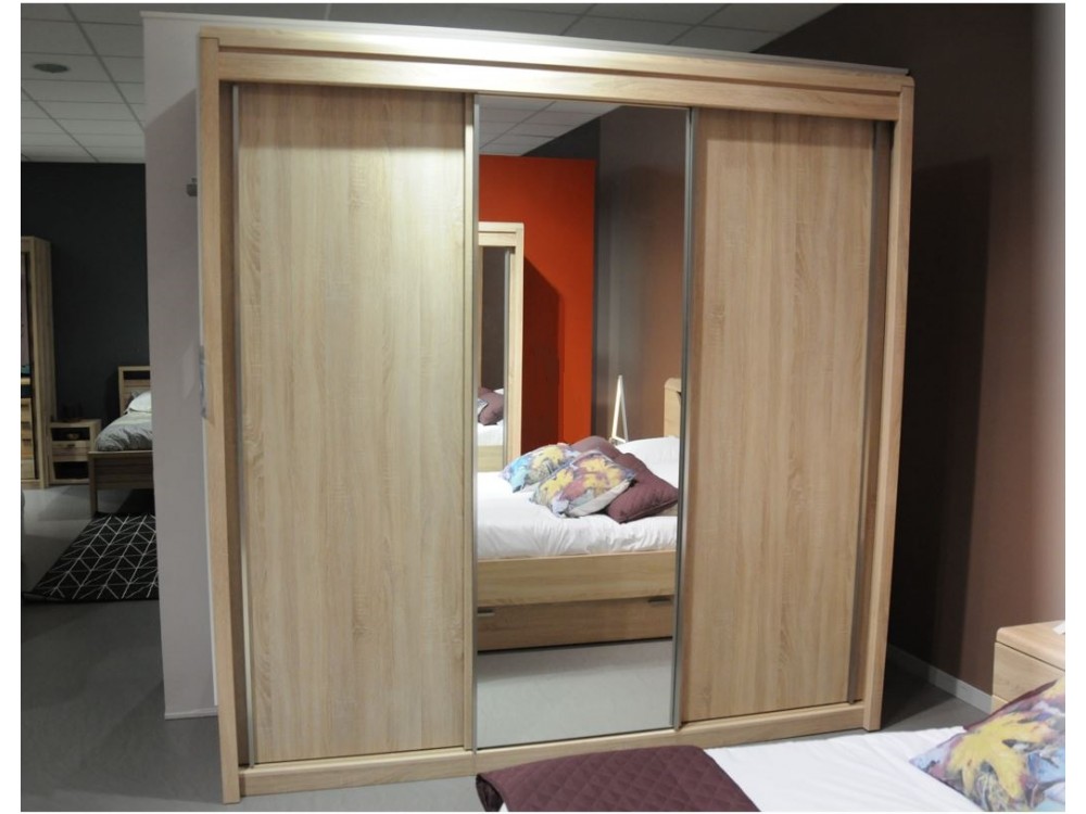 MULTY - Dressing 3 portes coulissantes et 1 miroir central