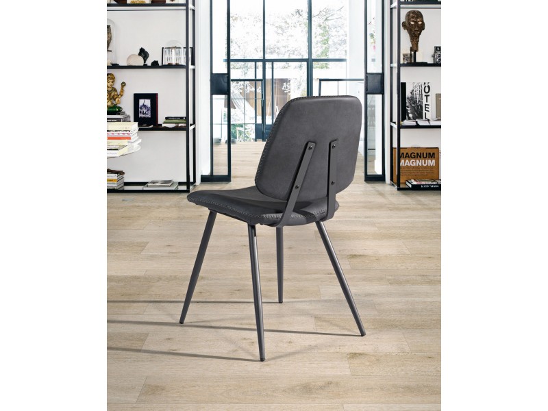 BARGOT-Chaise fixe textile enduit