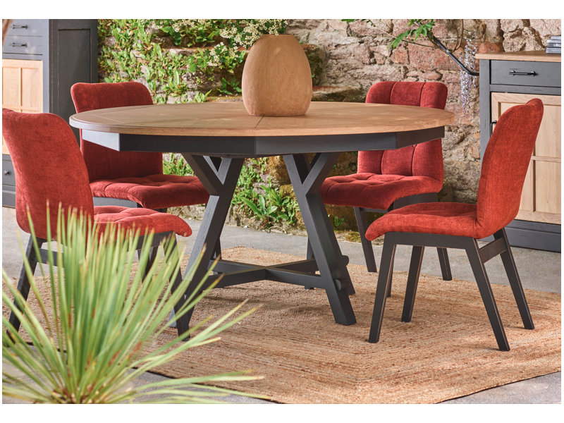 ODYSSEE- Table ronde avec allonge 60 cm