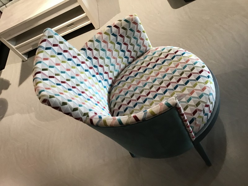 MATHIS - Fauteuil assise pivotante tissu