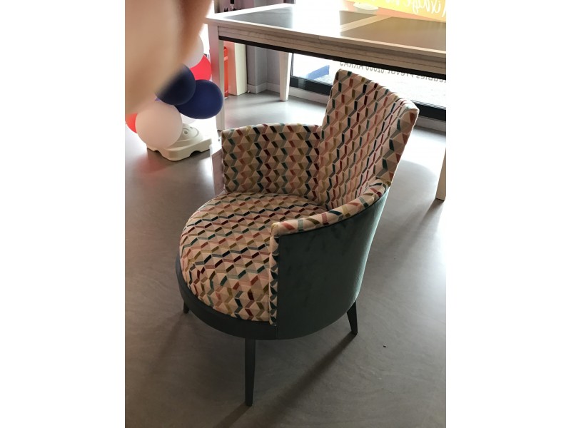 MATHIS - Fauteuil assise pivotante tissu