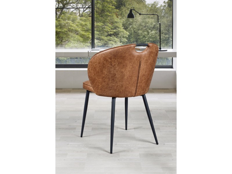 LOUNA-Chaise fixe tissus microfibre...