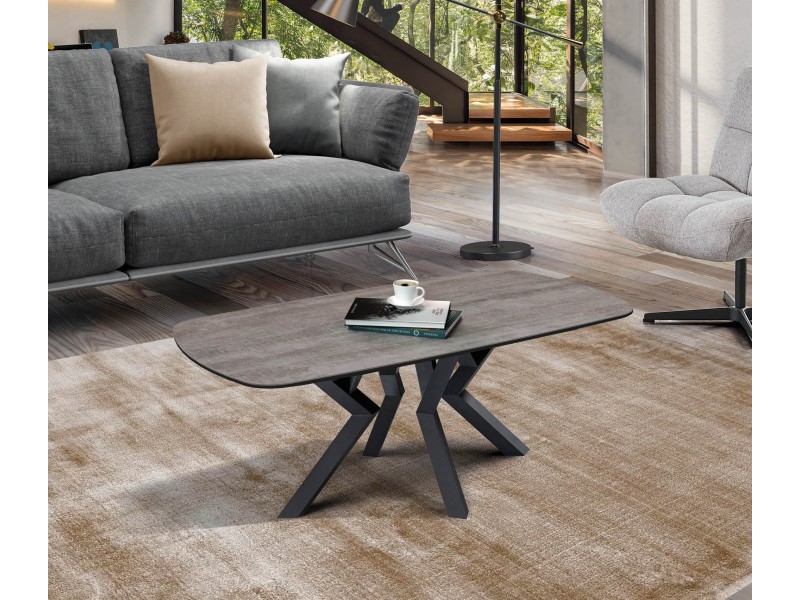 KANSAS-Table basse tonneau pieds en...