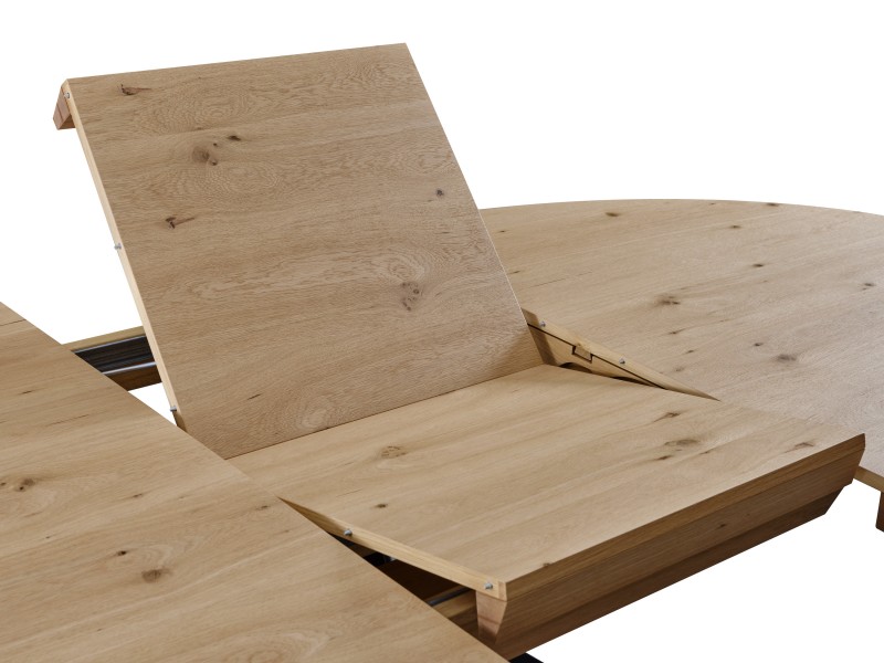 TABLE OVALE- Bois avec allonge centrale