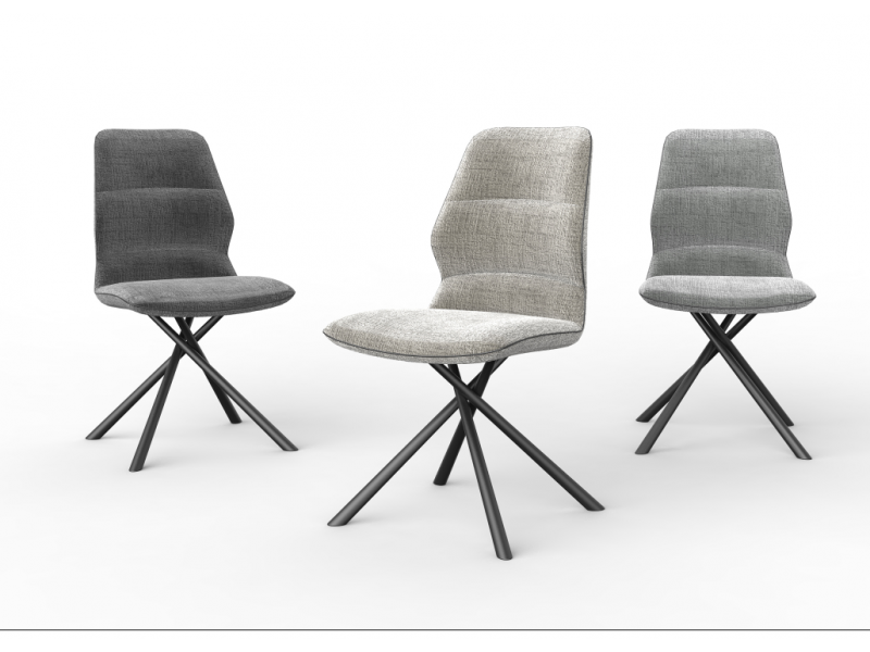 GIGI-Chaise fixe pied métal
