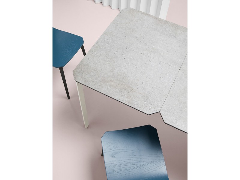 SALT-Table haute fixe céramique plan...