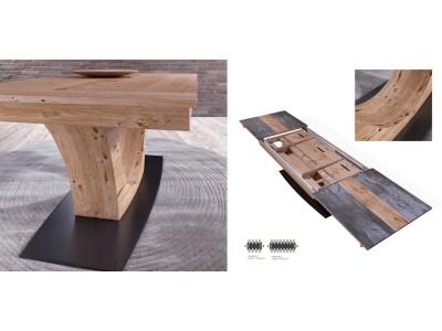 FLOIRAC-Table XXL pied central 2