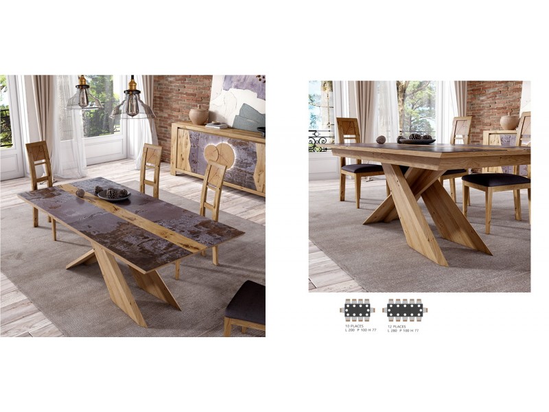 FLOIRAC-Table XXL pied central