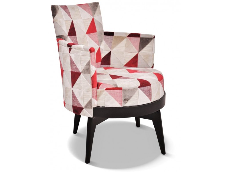 MATHIS - Fauteuil assise pivotante tissu