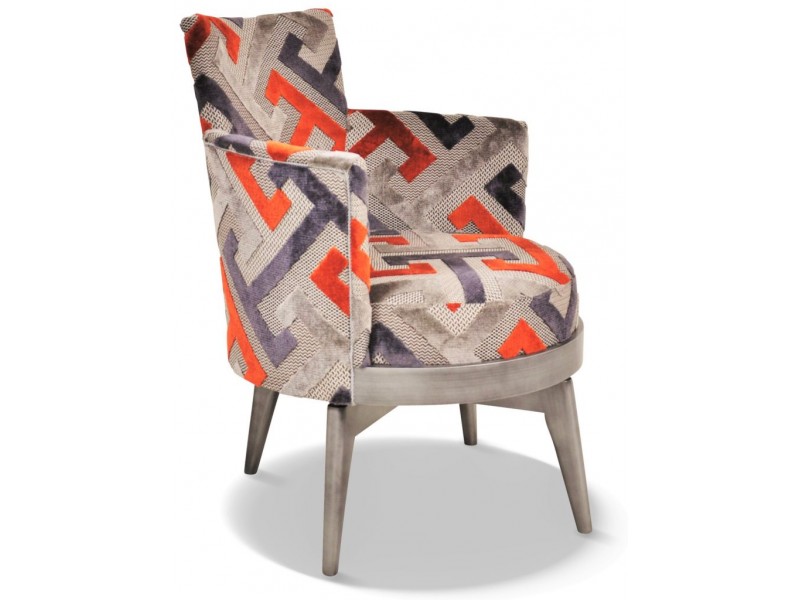 MATHIS - Fauteuil assise pivotante tissu