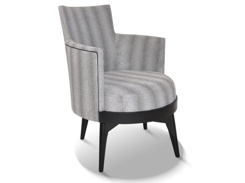 MATHIS - Fauteuil assise pivotante tissu
