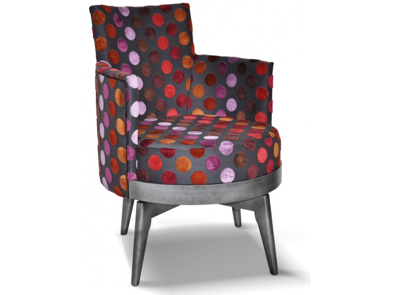 MATHIS - Fauteuil assise pivotante tissu