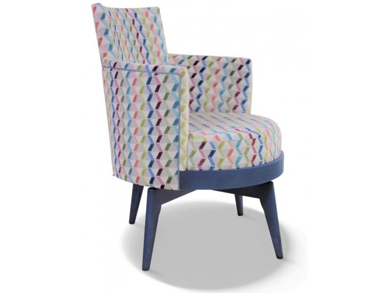 MATHIS - Fauteuil assise pivotante tissu