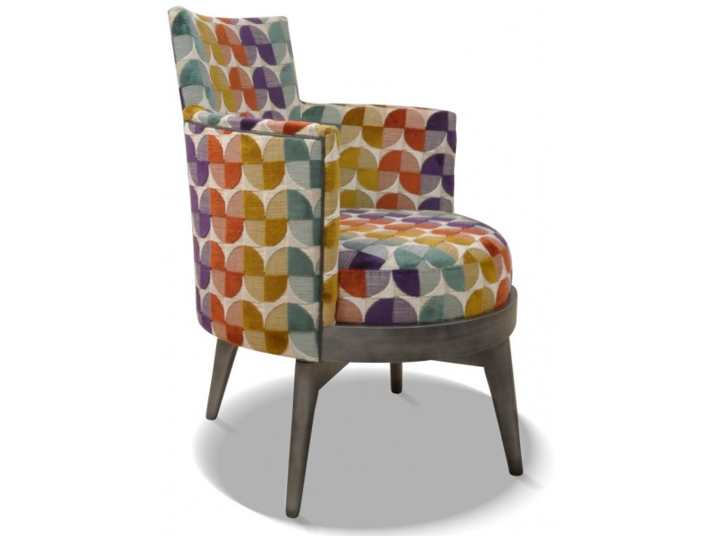 MATHIS - Fauteuil assise pivotante tissu