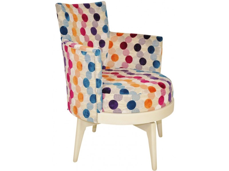MATHIS - Fauteuil assise pivotante tissu