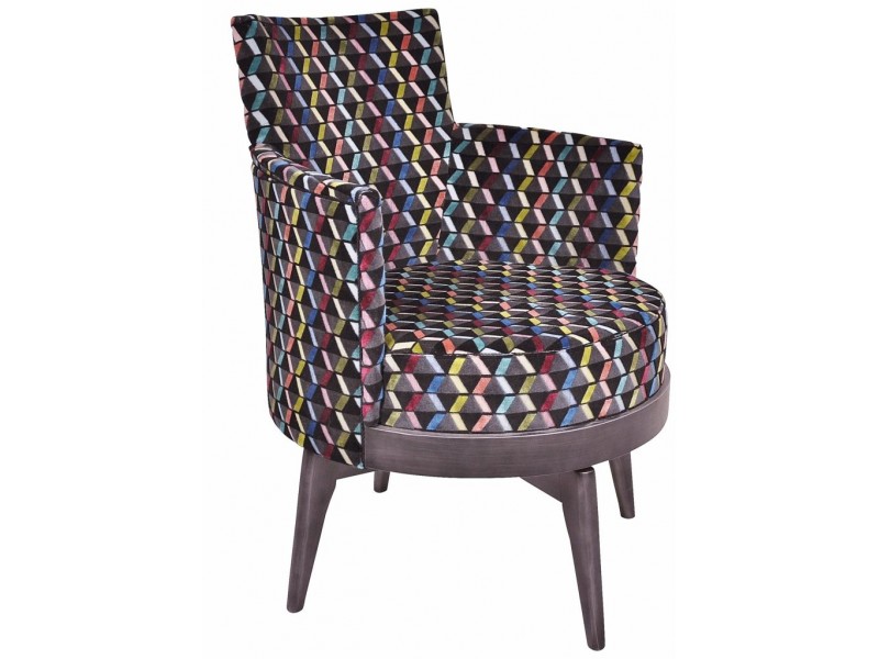 MATHIS - Fauteuil assise pivotante tissu