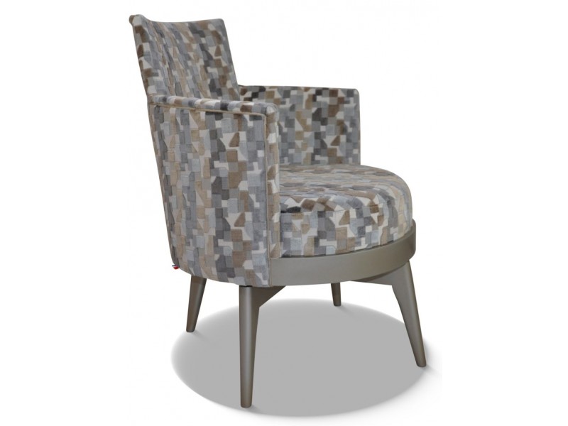 MATHIS - Fauteuil assise pivotante tissu