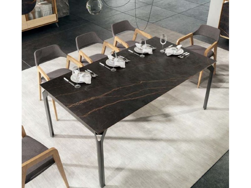 CIRCLE-Table  céramique 4 pieds avec...