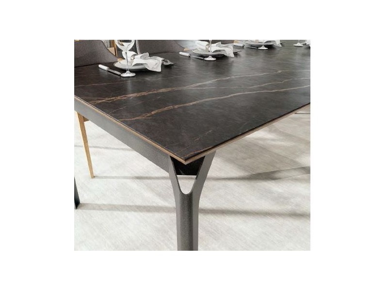 CIRCLE-Table  céramique 4 pieds avec...