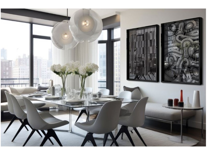 SILVER LINE-Impression sur verre MIROIR