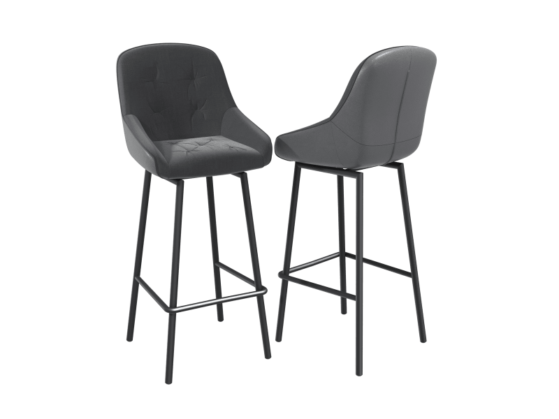 SAN FRANCISCO-SET DE 2 Chaises hautes...