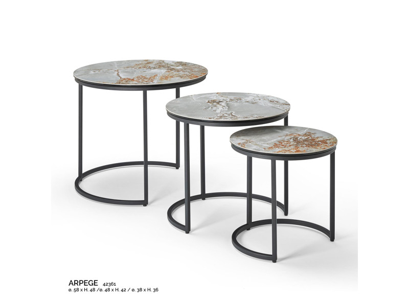 ARPEGE-Table basse set de 3 GYGOGNES