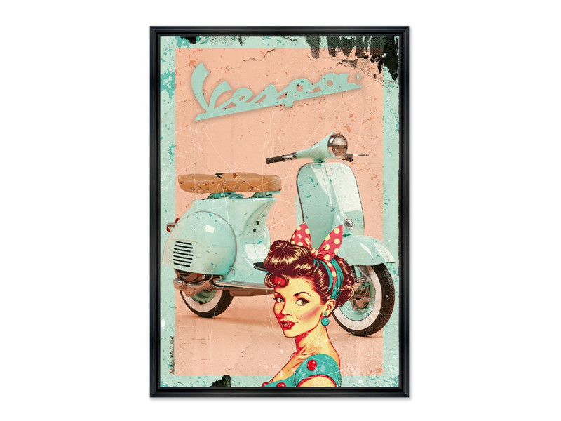 RETRO VESPA-Image encadrée collection...