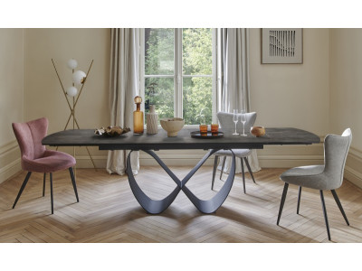 TOPAZE-Table céramique pied...