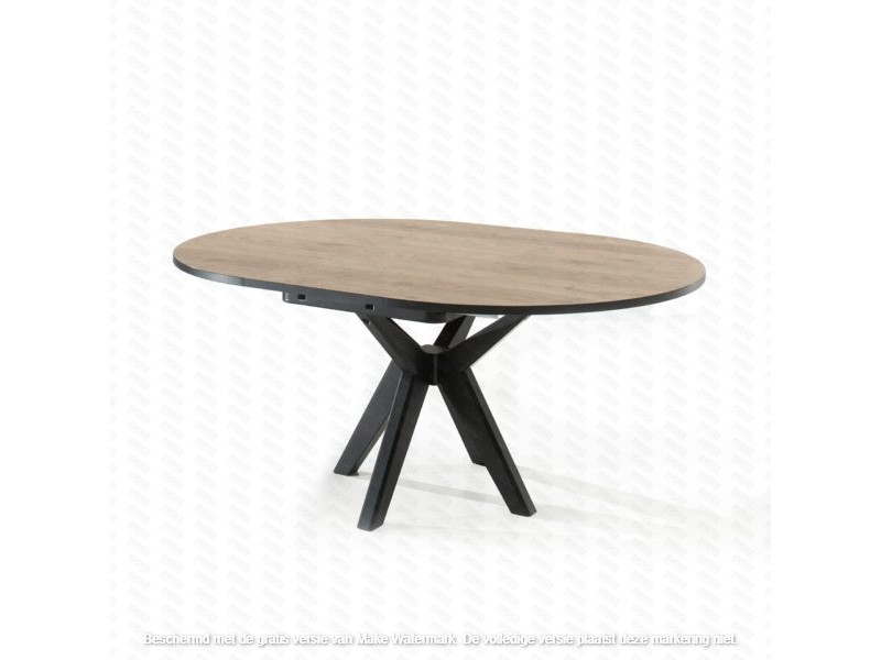 GLOBAL-Table ronde avec allonge pied...