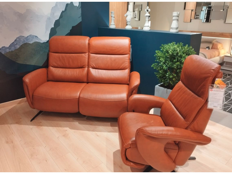 HU-CL  23013- Canapé CUIR relax...
