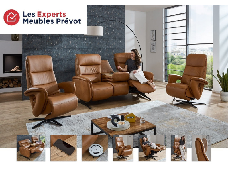 HU-CL  23013- Canapé CUIR relax...