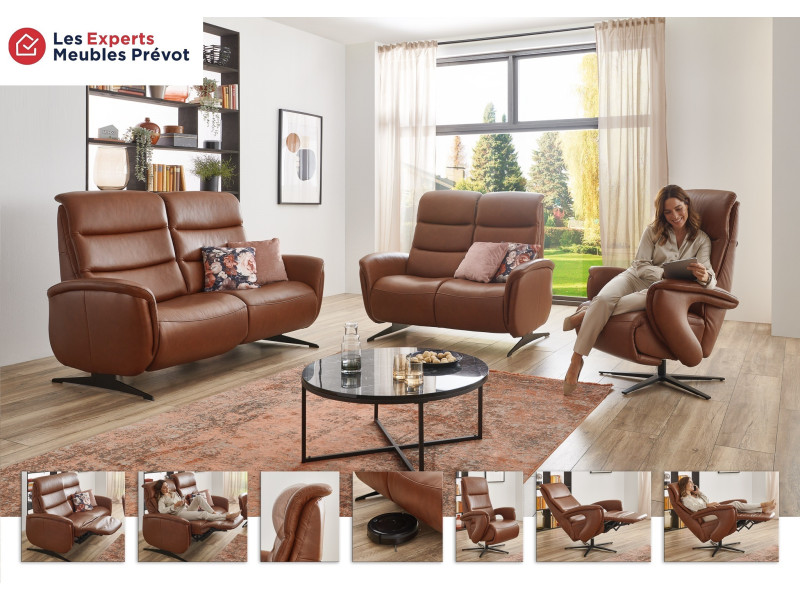 HU-CL  23013- Canapé CUIR relax...