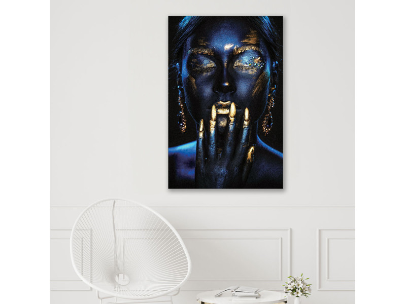 IMPRESSION SUR VERRE-Femme au doigt d'or