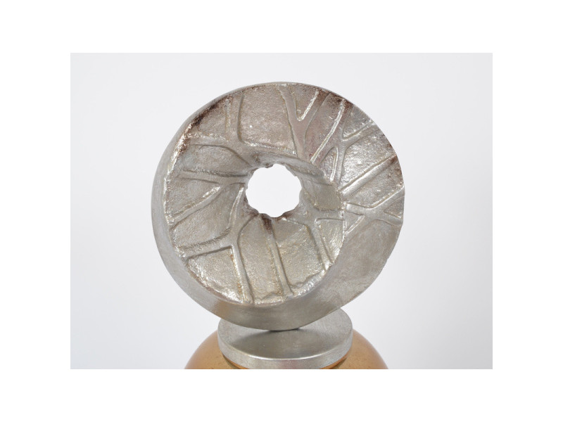 MERCURY -Potiche verre et métal H 81 CM