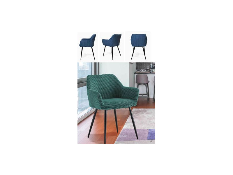 BROCHELLE-Chaise fauteuil velours...