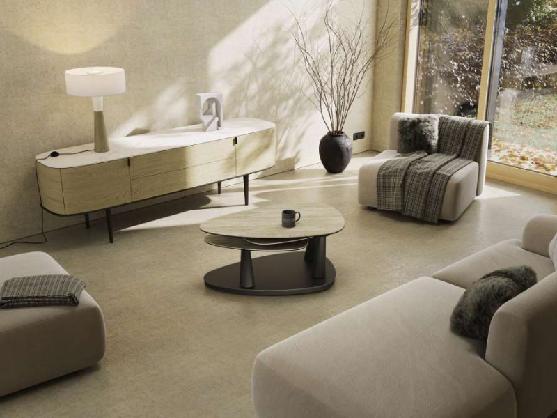 CAMELIA-Table basse céramique 3 plateaux