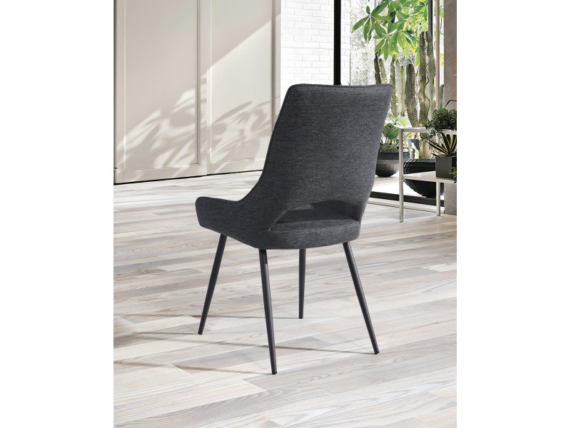 BOLINE-Chaise fixe tissus piétement...