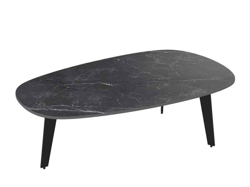 GALICE-Table ovalisée 4 pieds