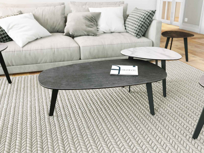 GALICE-Table ovalisée 4 pieds