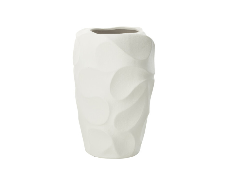 MIRENA-Vase argile blanc