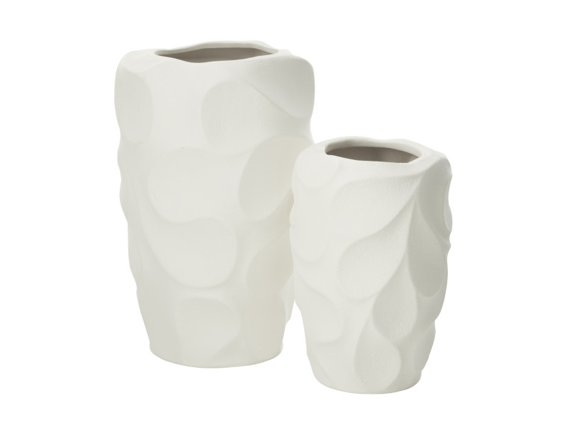 MIRENA-Vase argile blanc