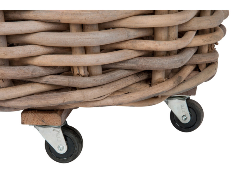 PANIER ROTIN-Set de 2 avec anse