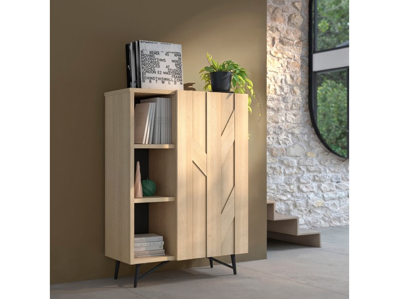 CANOPEE-Meuble 1 porte 3 niches avec...
