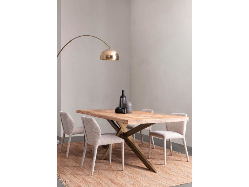 JAIDEV-Table rectangle fixe plateau...