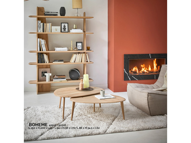 BOHEME-SET de 2 tables forme galet