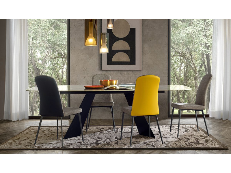 ALBA - Chaise tissu structure en...