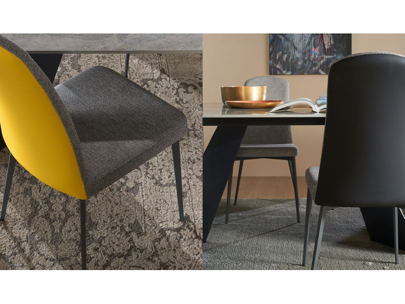 ALBA - Chaise tissu structure en...